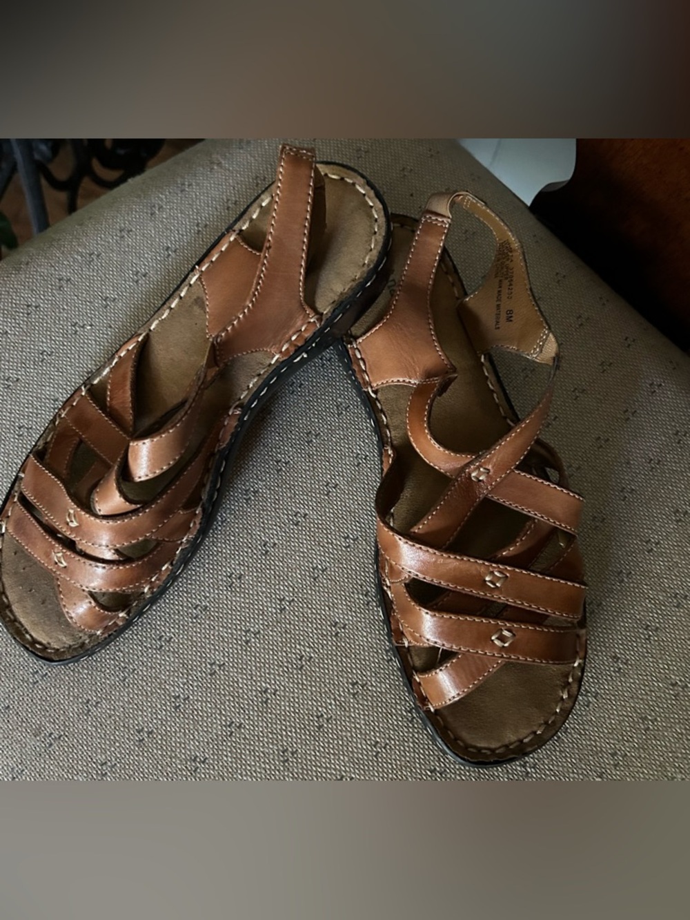 Naturalizer Leather Tan Sandals Size 8M